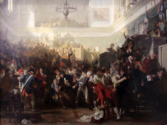 La caduta di Robespierre nel Convenzione Nazionale il 27 luglio 1794